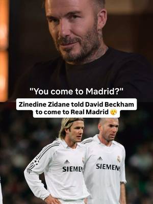 “You come to Madrid?” Zinedine Zidane telling David Beckham to join Real Madrid after the famous UEFA Champions League quarter-final clash between Manchester United and Real Madrid is legendary 🐐🐐 📺 Beckham #DavidBeckham #ZinedineZidane #RealMadrid #ManchesterUnited #Soccer