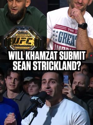 Will Khamzat be the first to submit Sean Strickland? 👀🔥 #UFC #mma #ufc328
