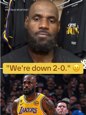 LeBron James had very few words when asked about the officiating in the Lakers' Game 2 loss. (via Spectrum SportsNet) #lakers #NBA #nbaplayoffs #lebron #lebronjames 