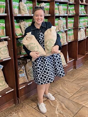 Part 2 of letting cards determine our itinerary in Alamogordo for a super fun girls' trip! In partnership with @City of Alamogordo Government, my friend Jen and I spent the weekend in Southern New Mexico, and we made cards to decide what to do in Alamogordo! The first half of day two included coffee at FOR Otero Grounds Coffee Shop, a quick stop at the "Greetings from Alamogordo" mural at the Visitors Center, and then our first card, which led us to the World's Largest Pistachio at McGinn's PistachioLand (@pistachioland), home to 90 acres of pistachio trees and 14 acres of grapes. We took the tour on the Nut Bus, where we learned a lot about how pistachios are grown, sampled pistachio wine from Arena Blanca Winery, enjoyed a cone of pistachio ice cream, and stocked up on souvenirs. Tip: If the ice cream line is super long, there is a second location, McGinn's Hwy 82 Store, just a few minutes away! Then the cards sent us to the nearby village of Tularosa, where locals recommended the tacos at Loredo's Bakery, and the brisket tacos were seriously so good. Jen loved the chile relleno she ordered, and we split a "puro" pan dulce with raspberry inside that was incredible. We happened to catch the St. Francis de Paula Danzante Dancers' procession for Fiestas, which felt cool to stumble upon. And then we visited some familiar friends at Tularosa’s roadside attraction, inspired by the movie “Cars!” We did so much this day that I'll have to make a part three of our Alamogordo, New Mexico, trip coming soon!  Save this for your next New Mexico road trip. #AlamogordoPartner #VisitAlamogordo #AlamogordoNM  #NMTrue #NewMexicoTrue @New Mexico True 