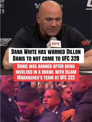 Dana White does not want Danis in the building for Khamzat Chimaev vs. Sean Strickland at UFC 328. (via @UFC, MikeBohn/X) #UFC #mma #danawhite #islammakhachev #mixedmartialarts