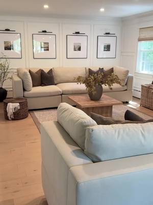 Simple and effortless. Unwind after a long day on our Kova.   🔎 Kova Box Cushion 122 + L-Shape in Birch Performance Canvas custom-crafted for @dpiahome