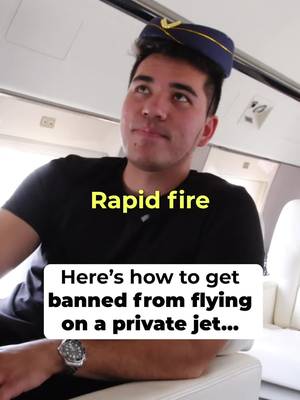Flight attendant Kolin answers some rapid fire questions. #FlyAmalfi #FlightAttendant #PrivateJet 