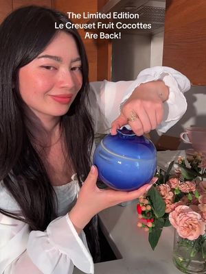 The limited edition Le Creuset Fruit Cocottes are back! 💕 This year is peach + blueberry + raspberry! Get em while you can.  #lecreuset 