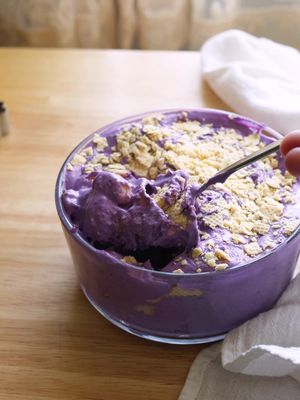 no bake desserts, ep. 1: ube banana pudding! recipe on my site :)