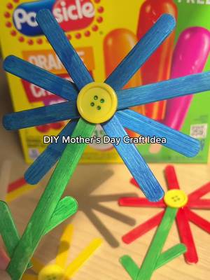 A crafty Mother's Day gift for the woman who always sticks by your side 💐 💕 #Popsicle #CraftIdea #MothersDay