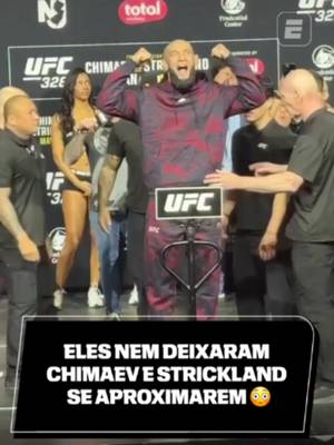 🚨 CLIMA QUENTE! Na pesagem do UFC 328, Khamzat Chimaev e Sean Strickland precisaram ser contidos por suas equipes antes do confronto 🔥👀 Via espnmma (IG) #ESPNKnockOut #UFC #mma #chimaev #strickland #tiktokesportes