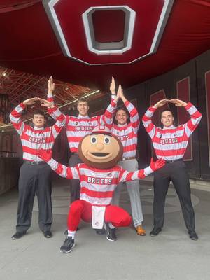 Four Buckeyes, one Brutus legacy. ⭕️🙌 Meet the talented grads that helped bring @Brutus Buckeye to life!