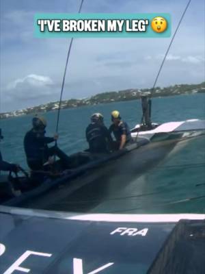 Injury Onboard - Glenn Ashby cries out in pain onboard @sailgpfra 😭 No injury has been confirmed as Ashby is being evaluated by the medical team. Wishing him a speedy recovery, the French are back for the final fleet race after securing a replacement  #sailgp #sailing #F50 #sport #breakingnews