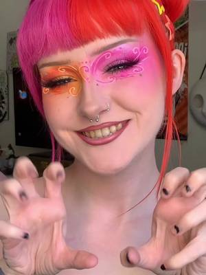 i loveeee doing makeup to match my hair ✨ inspired by @Pippa 🩷🧡  PRODUCTS: @PLOUISE creative comeback palette  @DanessaMyricksBeauty light works 6 palette  @Peaches & Cream pixie & hollywood pigments  