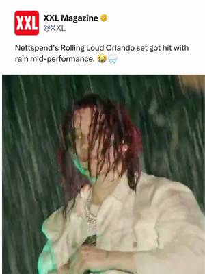Nettspend’s Rolling Loud Orlando set got hit with rain mid-performance. 😭🌧️
