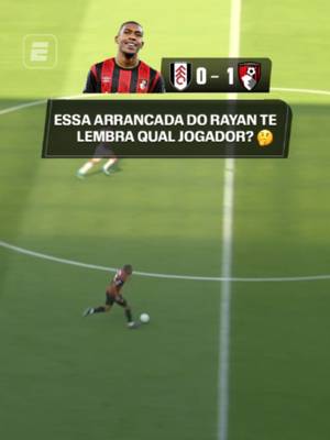 E essa arrancada do Rayan no jogo de hoje contra o Fulham te lembra algum jogador, fã de esportes? Assista a Premier League pela ESPN no Plano Premium do #DisneyPlus! #PremierLeagueNaESPN #FutebolNaESPN #Bournemouth