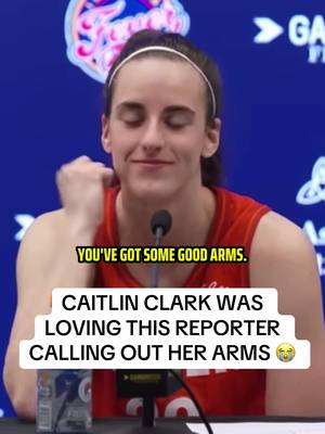Caitlin Clark could not get enough of this reporter calling our the muscle growth in her arms 😂 (Via Fever)  #WNBA #indiana #indy #basketball #caitlinclark 