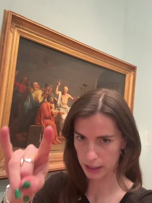 Bout time I did Death of Socrates!! #frenchpainting #themet #arthistory #tourguide #nyc 
