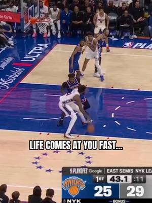 Life comes at you fast......get the tee at shop.knicksfantv.com