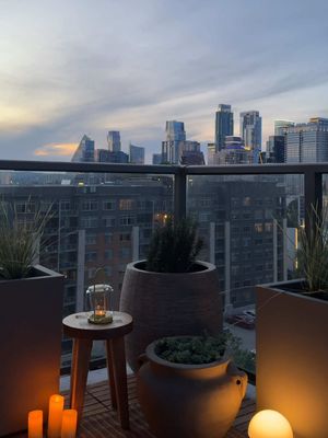 Finally finished the balcony space  #balcony #highrise #apartment 