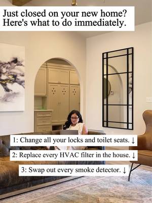 Just bought a home? Don’t stop at getting the keys ↓ There are a few things every homeowner should do immediately to protect their home, save money, and avoid problems later. From changing locks to replacing filters and filing your homestead exemption, the small things now can save you big headaches later. And don’t forget the most important part… celebrate your new home.