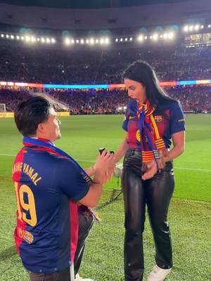 She said YES! 💍 #fcbarcelona #barçaontiktok #ElClasico 