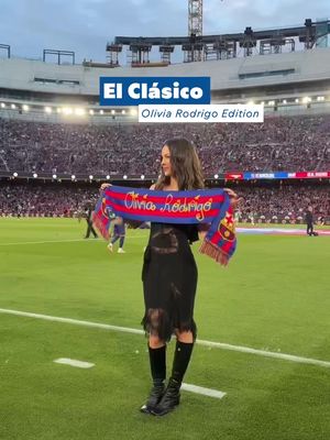 Olivia Rodrigo at Spotify Camp Nou. El Clásico just got better 💙❤️🩷 @fcbarcelona #fcbarcelona #oliviarodrigo #fcb #barcelona #ElClasico 