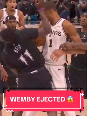 Victor Wembanyama was assessed a Flagrant Foul 2, resulting in ejection, after elbowing Naz Reid in the throat area. 🫣 (via @ESPN) 