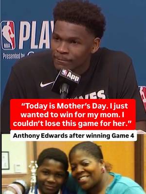 Anthony Edwards won Game 4 for his late mother, Yvette, who passed away in 2015 🫶 (via @NBA) #NBA #nbabasketball #basketball #anthonyedwards #nbatiktok 