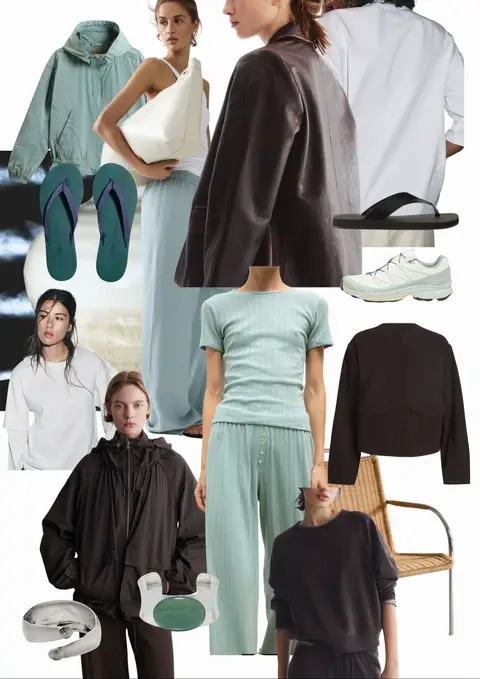 Colour note: espresso brown and sea-glass blue Shop the edit via my LTK in my bio #colournote #lazyluxury #minimalstyle
