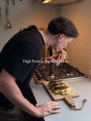 try these: high protein Big Mac tacos🌮 (recipe below) ingredients: 4 small tortilla wraps 300g lean beef 30g cheddar cheese light 30g lettuce 1/2 union low-calorie sauce (optional) *method: spread out your 1/4 of your lean beef on your tortilla, make sure it sticks very well to it. Put it in an pre-heated pan (with beef side down first) turn around and put the cheddar on top for another 5 mins. After that put the lettuce, union and sauce on top, fold it and there you go! Enjoy!😋 #highprotein #bigmac #tacos 
