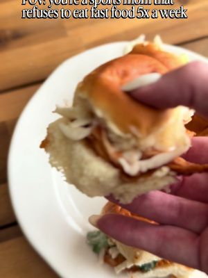 POV: you’re a sports mom that refuses to eat fast food 5x a week. I love these simple barbecue sliders made with @bonesuckinsauce (a proud NC made product!) Recipe:  Barbecue chicken:  2 chicken breasts  1 jar bone suckin sauce (I used sweet southern)  Place chicken breasts and half a jar of bone suckin sauce into the crockpot, on high for 4 hours  Simple coleslaw:  Bag coleslaw  1/4 c Mayo (I used light)  Apple cider vinegar (2tbsp or more to taste)  Chopped cilantro (optional)  Stir together sauce in a bowl  Pour over coleslaw  1 bag kings Hawaiian bread  Assemble sandwiches in bulk and heat in oven, then top with coleslaw or serve on the side. Easy. Dinner is done. Now to conquer the next thing!  #raleighlocal #bonesuckinsauce #Recipe #sportsmom #nclocalbusiness