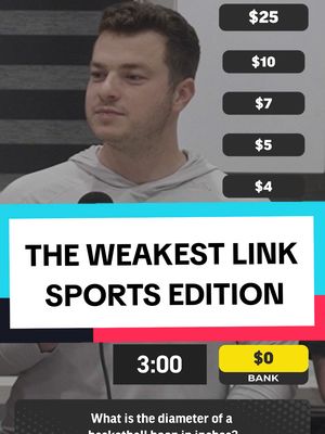 The Weakest (Sports) Link Rd. 1 🏈🏀 Check out our full Weakest Link video on YouTube! #trivia #weakestlink #gameshow #sports #snapbacksports 