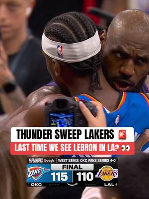 THUNDER ADVANCE TO THE WESTERN CONFERENCE FINALS 🔥 #NBA #basketball #okcthunder #lakers #lebron