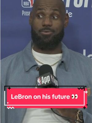 If you were looking for an answer about LeBron James' future in the NBA, you'll have to wait and see. 😅 #NBAPlayoffs