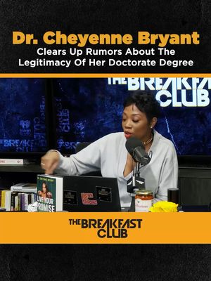 🚨 Dr. Cheyenne Bryant came through to promote her new book 📕 'Live Your Promise' ✨ and clears the air about the rumors surrounding the legitimacy of her doctorate 🎓 degree. Tap into the full interview on @netflix.