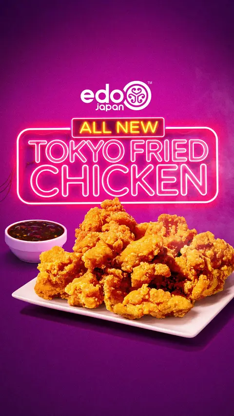 Meet our NEW Tokyo Fried Chicken. Warm. Golden. Impossibly Juicy. Cravings don’t stand a chance.  Order it today.