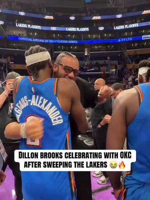 Dillon Brooks & SGA share a moment after sweeping the Lakers 🤝💯  (Via @nbaonprime)  #NBA #nbabasketball #basketball #lakers #lebron 