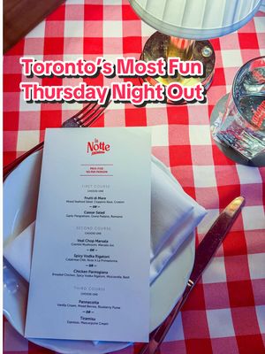 The most vibey Thursday night in Toronto! 🌃🍽️ I went to La Notte Thursdays at Primadonna and the entire night felt like one of those cozy, vibey NYC spots you randomly stumble into and immediately become obsessed with 🥰 Every Thursday, they do a prix-fixe menu with live music by  @seanjonesmusic playing while you eat, and honestly, the energy was everything. It's the kind of night out that makes you forget you're still in the city for a few hours, and the food and drinks were so good too! 🎙️❤️ 🍝Primadonna 📍600 King St. West, Toronto #torontorestaurants #dinnernightout #torontotiktok #torontoeats #primadonnatoronto