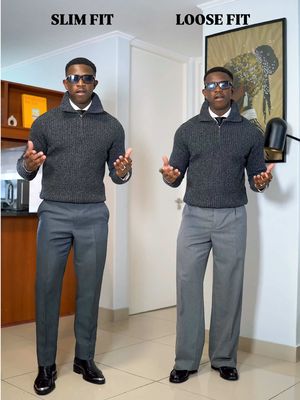 Corporate Uniform 👨🏾‍💻 | Slim or loose fit??? #styletips #styleinspo #fashiontiktok #menstyle #classy 