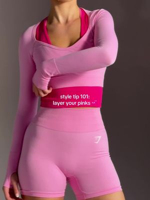 we’ll be layering our pilates outfits for the foreseeable 🫸 #gymsharkwomen #layeringtops #pilatesoutfits #pinkgymoutfit 