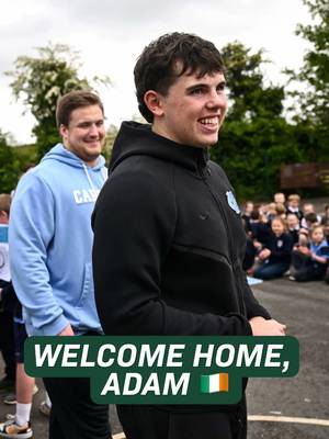The Hometown Hero Returns 🥹 @Carolina Football’s Adam McCann Gibbs paid a visit to his local primary school with his teammates this past.  UNC are on a tour of Ireland ahead of the 2026 Aer Lingus College Football Classic this August 29th 🏈☘️ Tickets on sale now 🎟️  #MuchMoreThanAGame | #TouchdownDublin | #TouchdownIreland