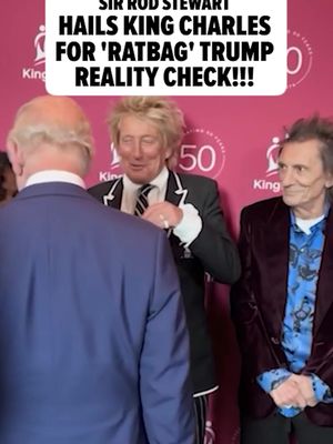 Sir Rod Stewart didn't hold back on the red carpet while greeting King Charles and Queen Camilla after their recent U.S. trip to see President Donald Trump! 🎥: Getty