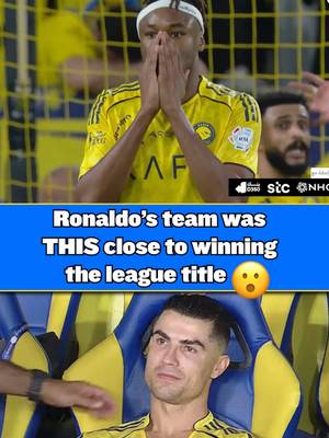 Al-Nassr was SECONDS AWAY FROM A WIN a league title… and Cristiano Ronaldo couldn’t believe the game ended like this 😬 #cr7 #futbol #saudi  @FanDuel 