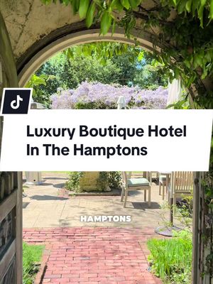 If you want this exact stay in East Hampton, tap the green location tag, sometimes TikTok has better rates in there, so it’s worth checking before you book! #travelbucketlist #luxuryhotels #easthampton #besthotels #boutiquehotels 