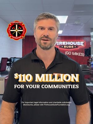 We did it, Mikes. ​ Thanks to the nearly 90K of you who came out to try the new Steak & Cheese Melt. We raised 70% more than usual for our Foundation, which will help provide even more lifesaving equipment for local communities. ​ And if you want to know more about what your sandwich dollars are doing, you're in luck. Check out our new series, Rescue Stories, launching tomorrow.
