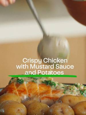 Cutting it close to that chicken “best by” date? Make this Chicken with Mustard Sauce + Potatoes recipe from @Maximillian #cuttingitclose #quickeats 