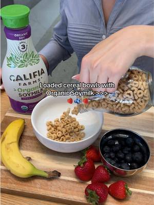 Upgrade your cereal, one bowl at a time 🥣 Made with only 3 ingredients, our creamy Organic Soymilk has 8g of protein per serving to fuel your mornings with plant-based goodness!