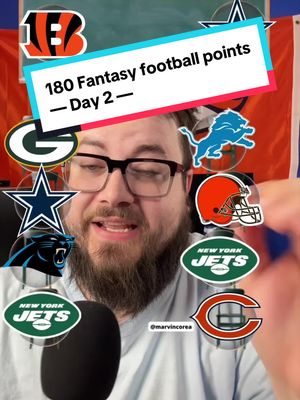 Trying to score 180 fantasy football points based on the 2025 NFL Season #acshear #nflfilter #fantasyfootball #nflchallenge #nflfilterteam 