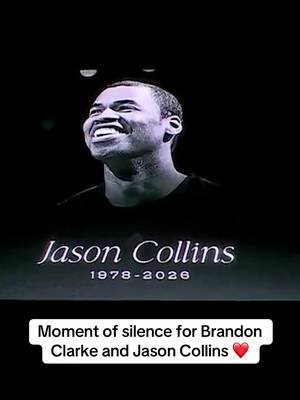 A moment of silence was held for NBA players Brandon Clarke and Jason Collins before Timberwolves-Spurs. #rip #sad #NBA #grizzlies #basketball 