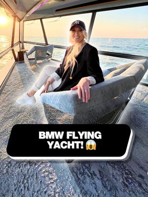 This boat literally flies over water 🤯 #bmw #yacht #flying #hydrofoil #supercarblondie