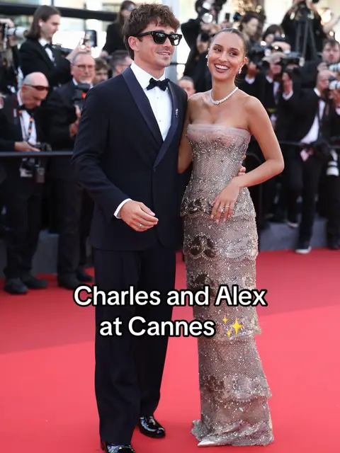 @Charles Leclerc and his wife alexandra STUN at the cannes film festival 📸 #f1 #charlesleclerc #cannesfilmfestival #f1drivers 
