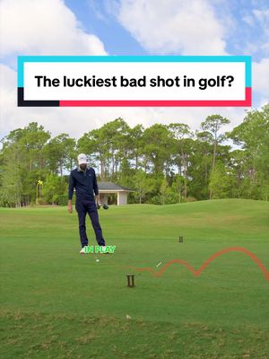 This may be the luckiest *bad* shot in all of golf!