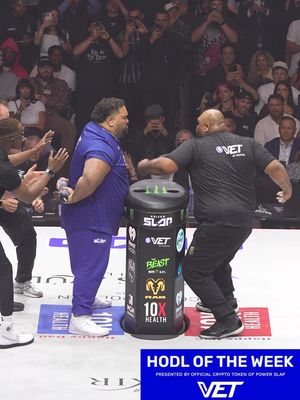 @Mr.Makini.Manu came prepared to eat at #PowerSlap19, earning him the HODL eat of the week 🔥 [ B2YB @vechain_official ]